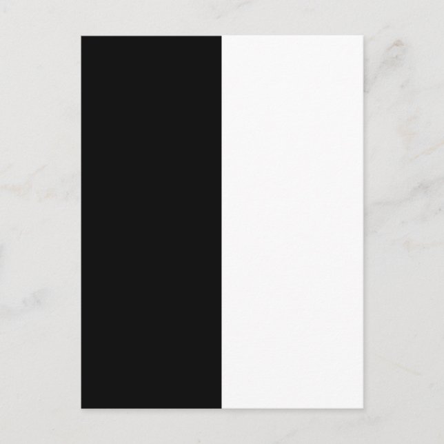 Half Black And Half White Middle Customize This Postcard (Front)