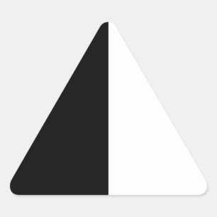 Half Black And Half White Middle Customize This Triangle Sticker