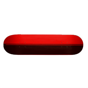 Half black and Red Simple Skate Deck