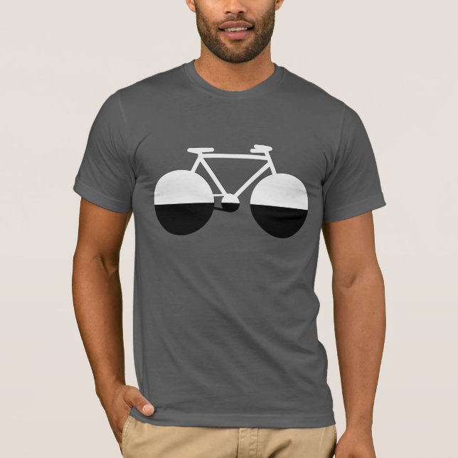 half black / half white cycling T-Shirt (Front)