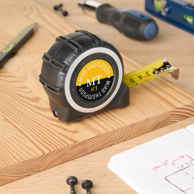 half-black half-yellow 2-initials Modern n° 1 (Woodwork)