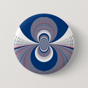 Half Blue 2 Inch Round Button