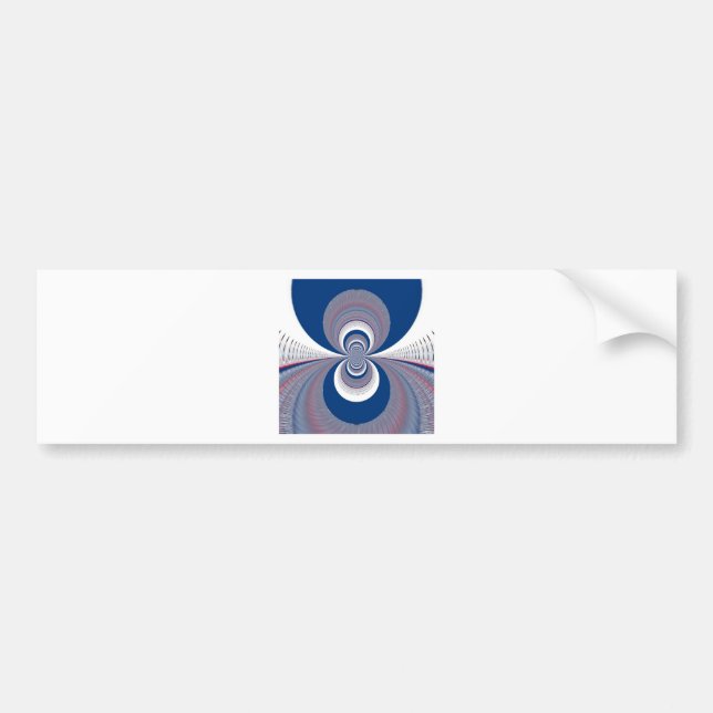 Half Blue Bumper Sticker (Front)