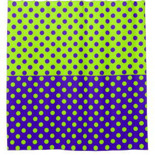 Half Blue Green Polka Dots Pattern Design 