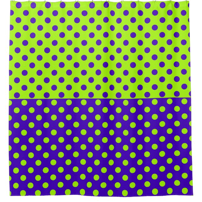 Half Blue Green Polka Dots Pattern Design  (Front)