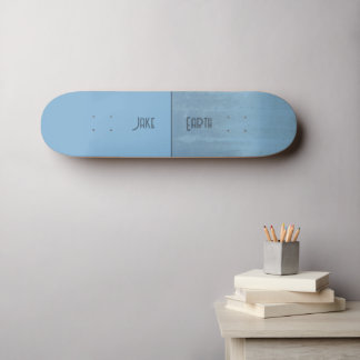 Half Blue, Half Mist, Your Name and Text Skateboard
