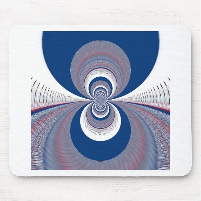 Half Blue Mouse Pad (Front)
