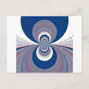 Half Blue Postcard