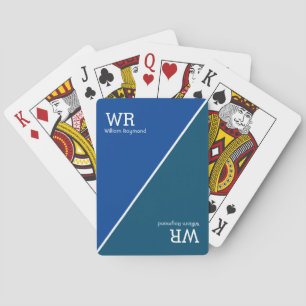 Half-Blue Two Tones playing cards