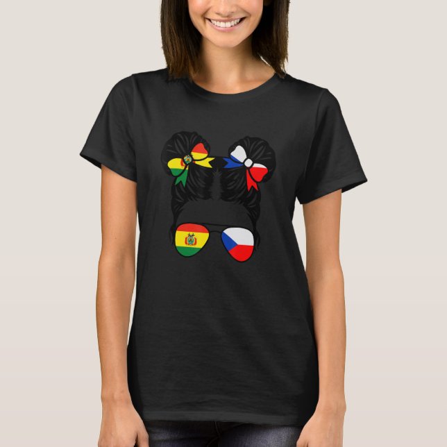Half Bolivian Half Czech Girl Bolivia Kids T-Shirt (Front)