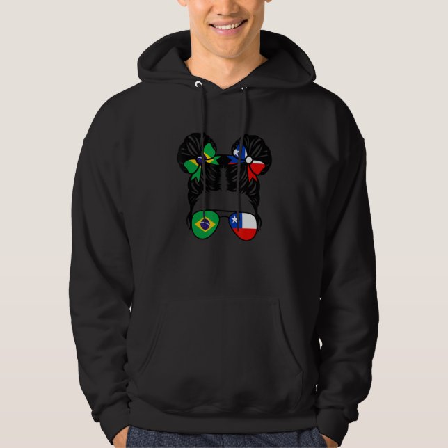 Half Brazilian Half Chilean Girl Brazil Kids Hoodie (Front)