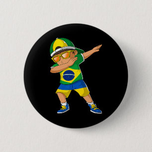 Half Brazilian Half Ukrainian Boy Kid Brazil Ukrai 2 Inch Round Button