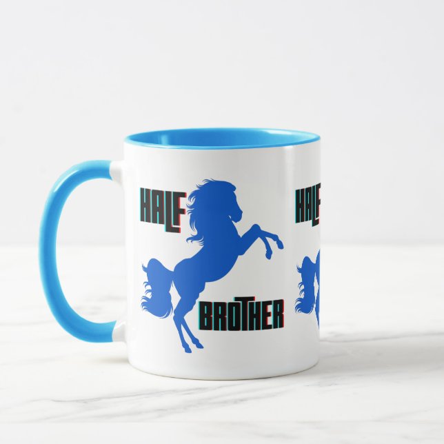 Half Brother Horse Rearing Mug (Left)