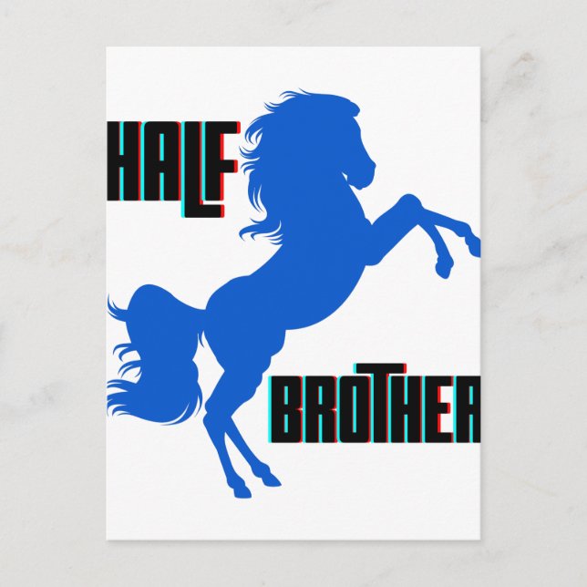 Half Brother Horse Rearing Postcard (Front)