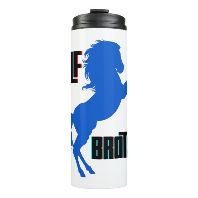 Half Brother Horse Rearing Thermal Tumbler (Front)