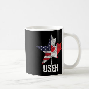 Half Canadian American Useh Canada Usa Flag United Coffee Mug