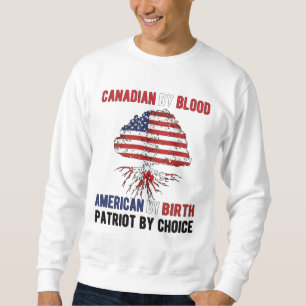 Half Canadian Half American Flag Canada USA Sweatshirt
