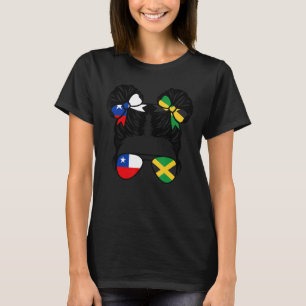 Half Chilean Half Jamaican Girl Chile Kids Heritag T-Shirt