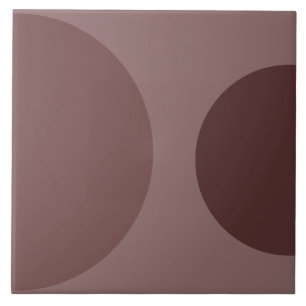 Half Circle Pattern Modern Burgundy Geometric Tile