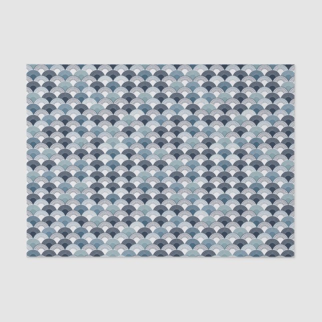 Half Circle Scale Seamless Pattern Tissue Paper (Front)