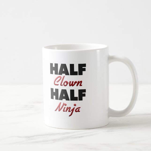 Half Clown Half Ninja Coffee Mug (Right)