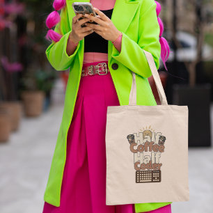Half Coffee, Half Coder Tote Bag