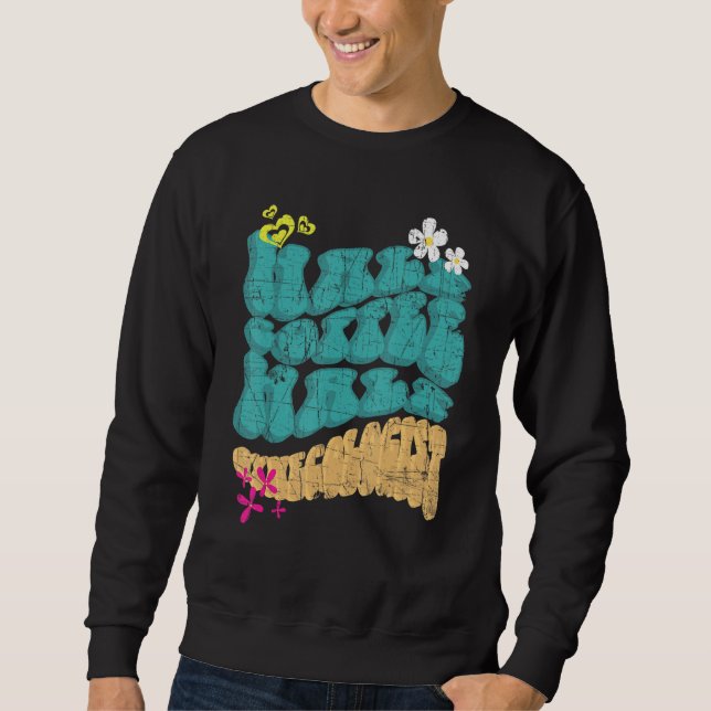 Half Coffee Half Gynecologist Coffee  Distressed Sweatshirt (Front)