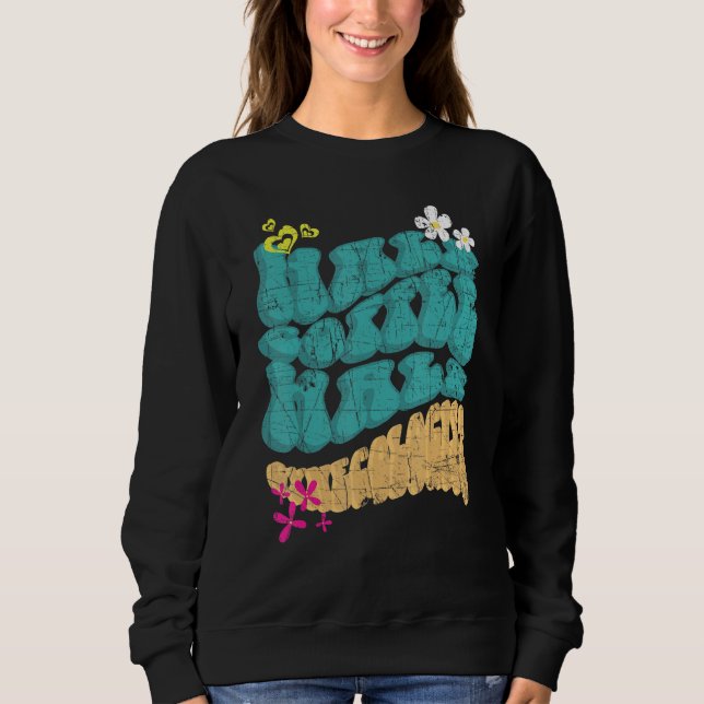 Half Coffee Half Gynecologist Coffee  Distressed Sweatshirt (Front)