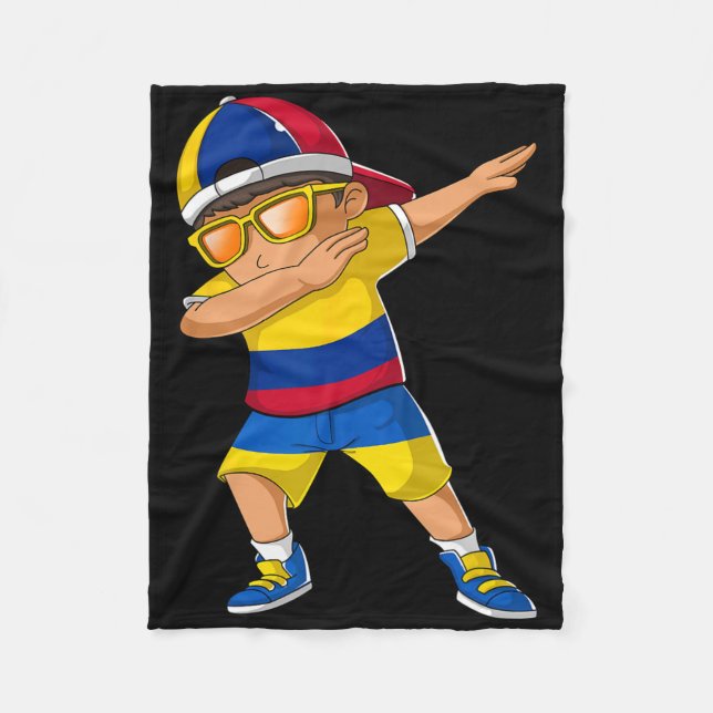 Half Colombian Half Ukrainian Boy Colombia Ukraine Fleece Blanket (Front)