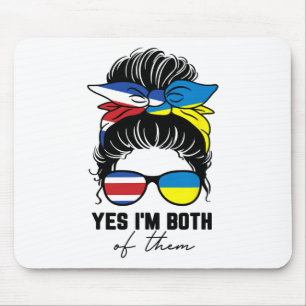 Half Costa Rican Half Ukrainian Girl Costa Rica Uk Mouse Pad