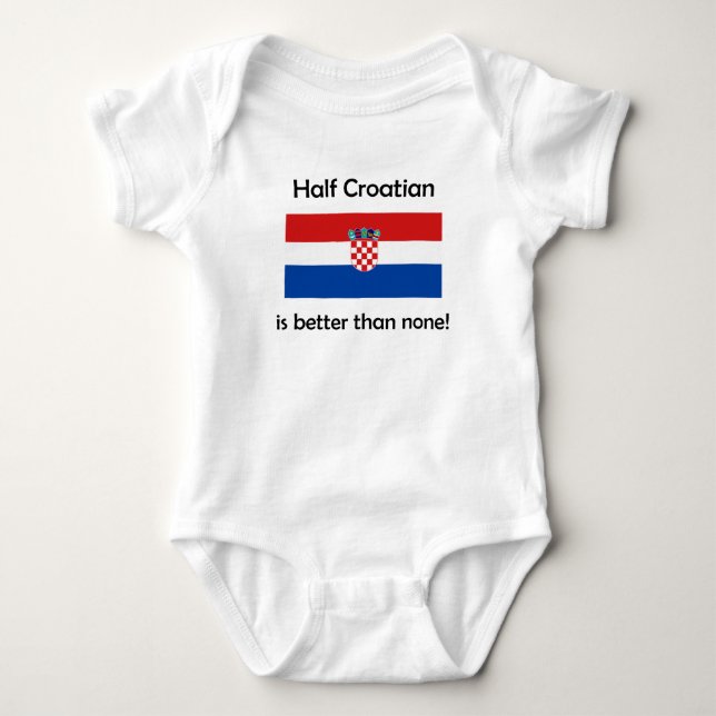 Half Croatian Baby Bodysuit (Front)