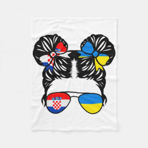 Half Croatian Half Ukrainian Girl Croatia Kids Her Fleece Blanket