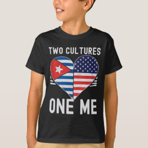 Half Cuban Half American Usa Flag Cuba America  T-Shirt