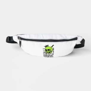 Half Dead Skull Halloween Vintage Engraving Shirt Fanny Pack