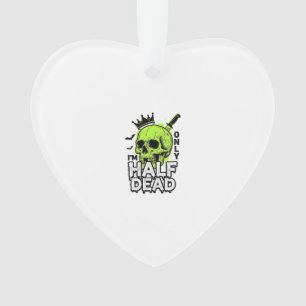 Half Dead Skull Halloween Vintage Engraving Shirt  Ornament