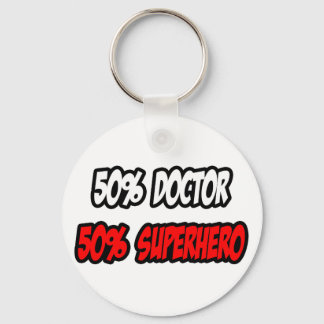Half Doctor...Half Superhero Keychain