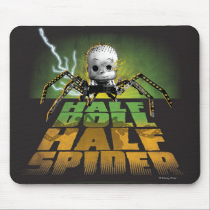 Half Doll Half Spider Mouse Pad