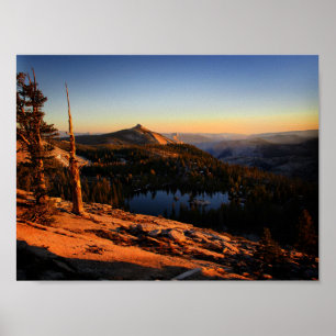 Half Dome and Clouds Rest at Sunset - Yosemite Poster