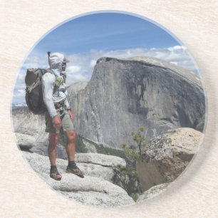 Half Dome and Hiker from North Dome - Yosemite Coaster