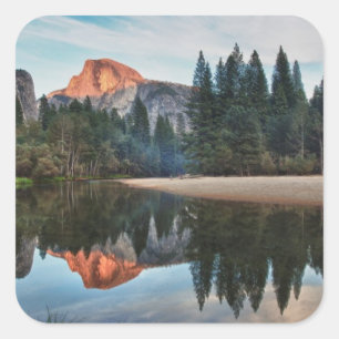 Half Dome and Merced Square Sticker