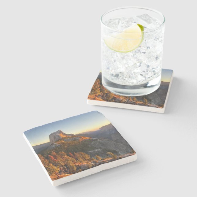 Half Dome at Sunset Detail - Yosemite Stone Coaster (Side)