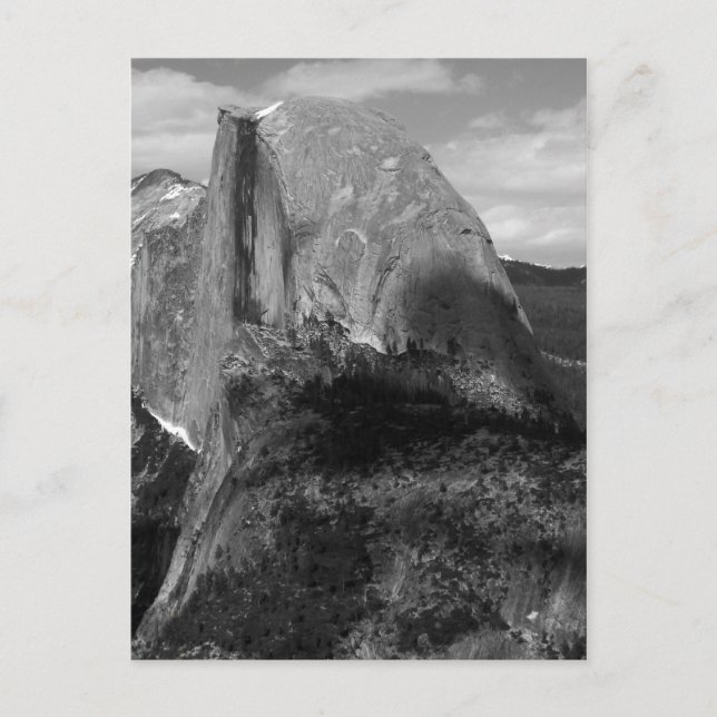 Half Dome Black and White Postcard (Front)