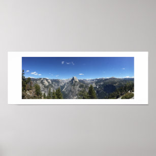 Half Dome from Glacier Point Panoramic Color Photo Poster