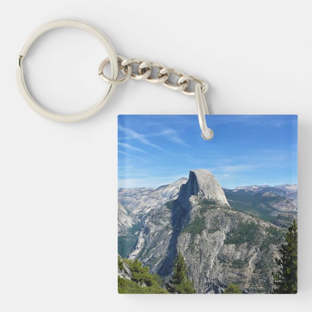 Half Dome from Glacier Point, Yosemite, CA Keychain (Front)