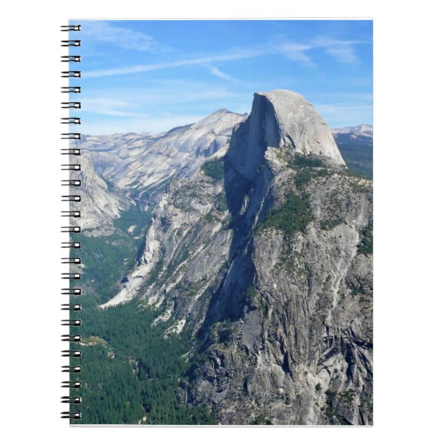 Half Dome from Glacier Point, Yosemite, CA Notebook (Front)