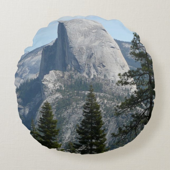 Half Dome from Panorama Trail I Round Pillow (Front)