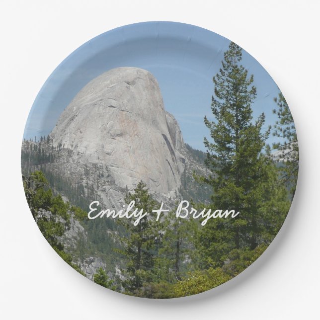Half Dome from Panorama Trail II Paper Plate (Front)