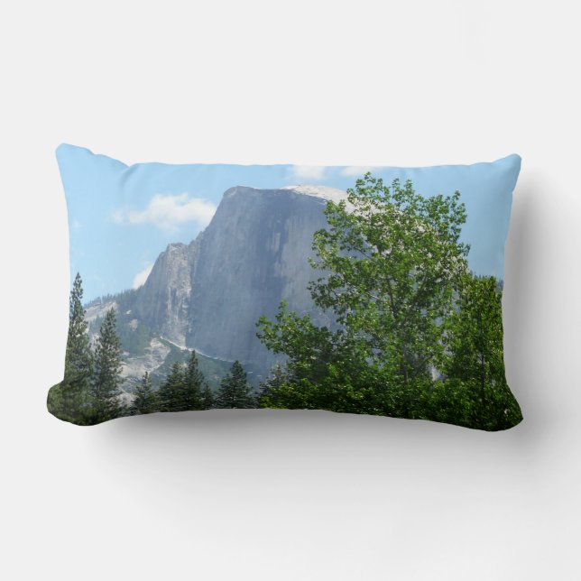 Half Dome in Summer from Yosemite National Park Lumbar Pillow (Front)