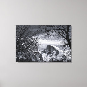 Half Dome in Winter   Yosemite Valley Canvas Print
