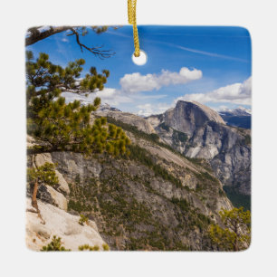 Half Dome landscape, California Ceramic Ornament